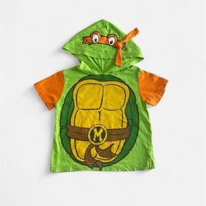 2016 Mikey TMNT Short Sleeve Hoodie Shirt